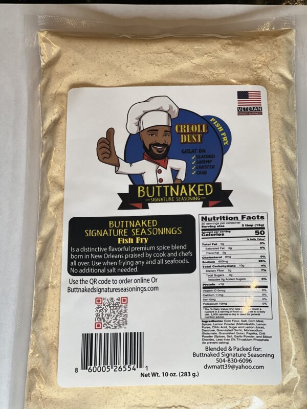 A bag of butnaked seasoning is shown.